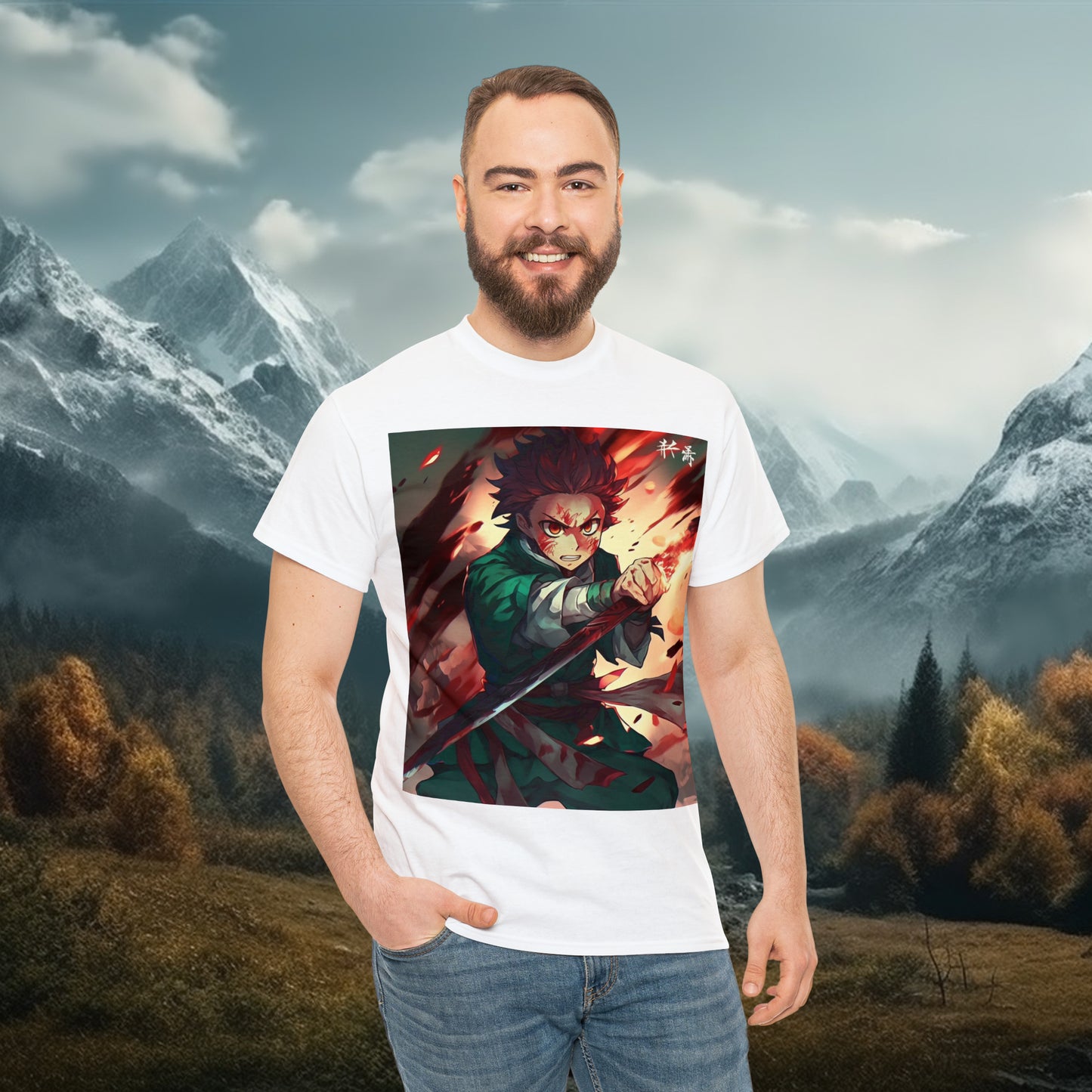 Anime Inspired Shirt {Unisex Heavy Cotton Tee} Ai Generated {EU}