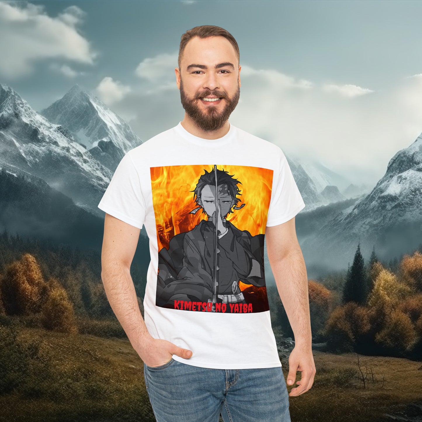 Anime Inspired Shirt {Unisex Heavy Cotton Tee} {Ai Generated} {EU}