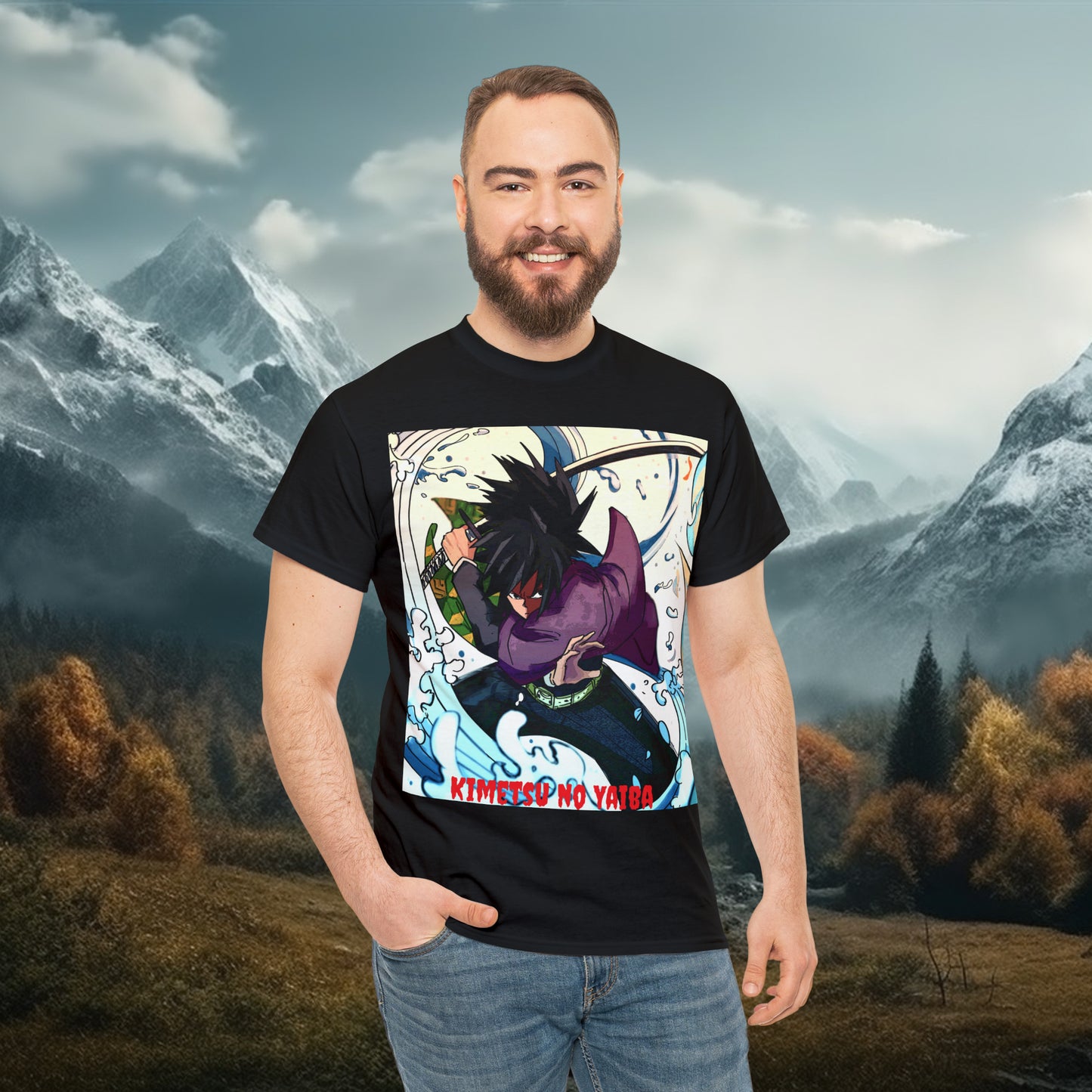 Anime Inspired Shirt {Unisex Heavy Cotton Tee} {Ai Generated} {EU}