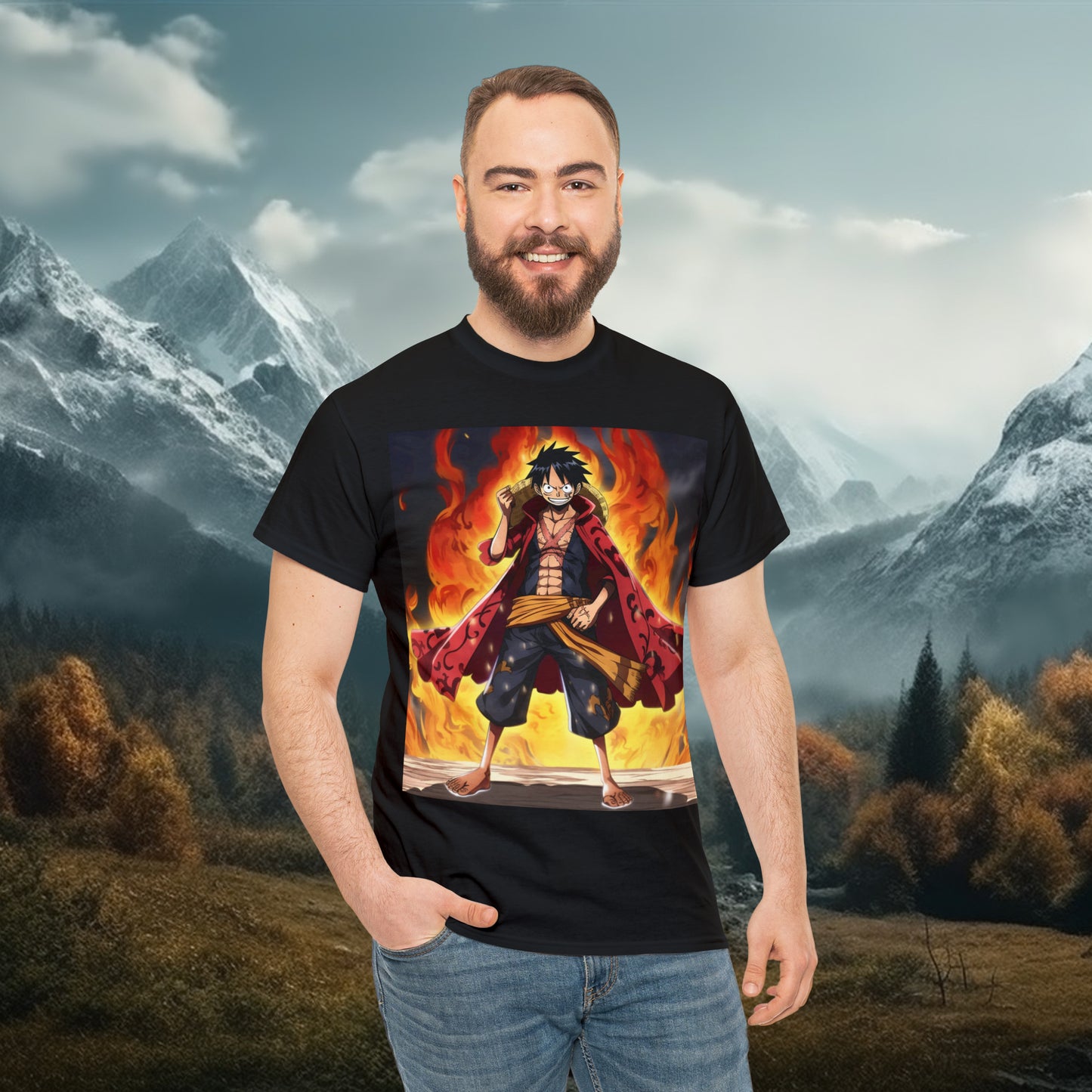 Anime Inspired Shirt {Unisex Heavy Cotton Tee} {Ai Generated} {EU}