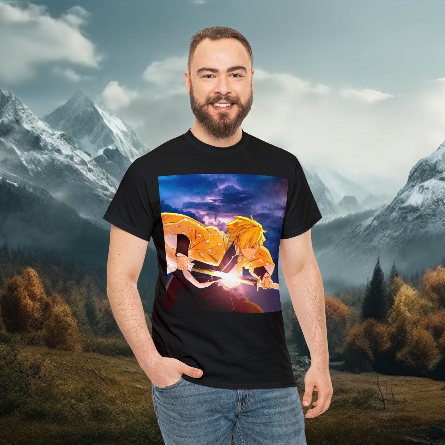 Anime Inspired Shirt {Unisex Heavy Cotton Tee} {Ai Generated} {EU}