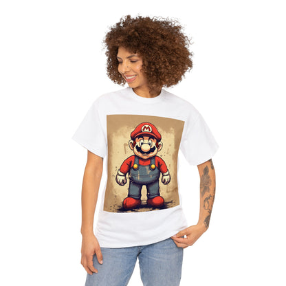 Mario Gamer Inspired Shirt {Unisex Heavy Cotton Tee} {Ai Generated} {EU}