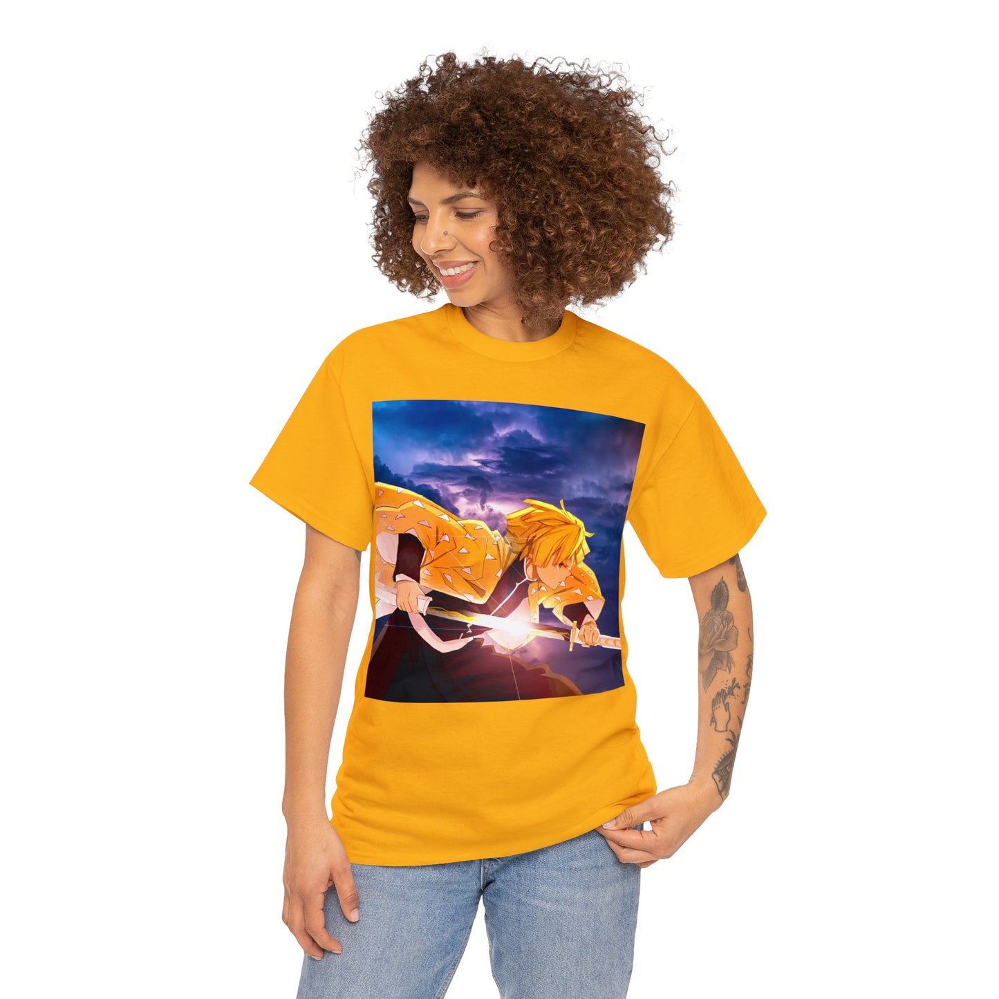 Anime Inspired Shirt {Unisex Heavy Cotton Tee} {Ai Generated} {EU}