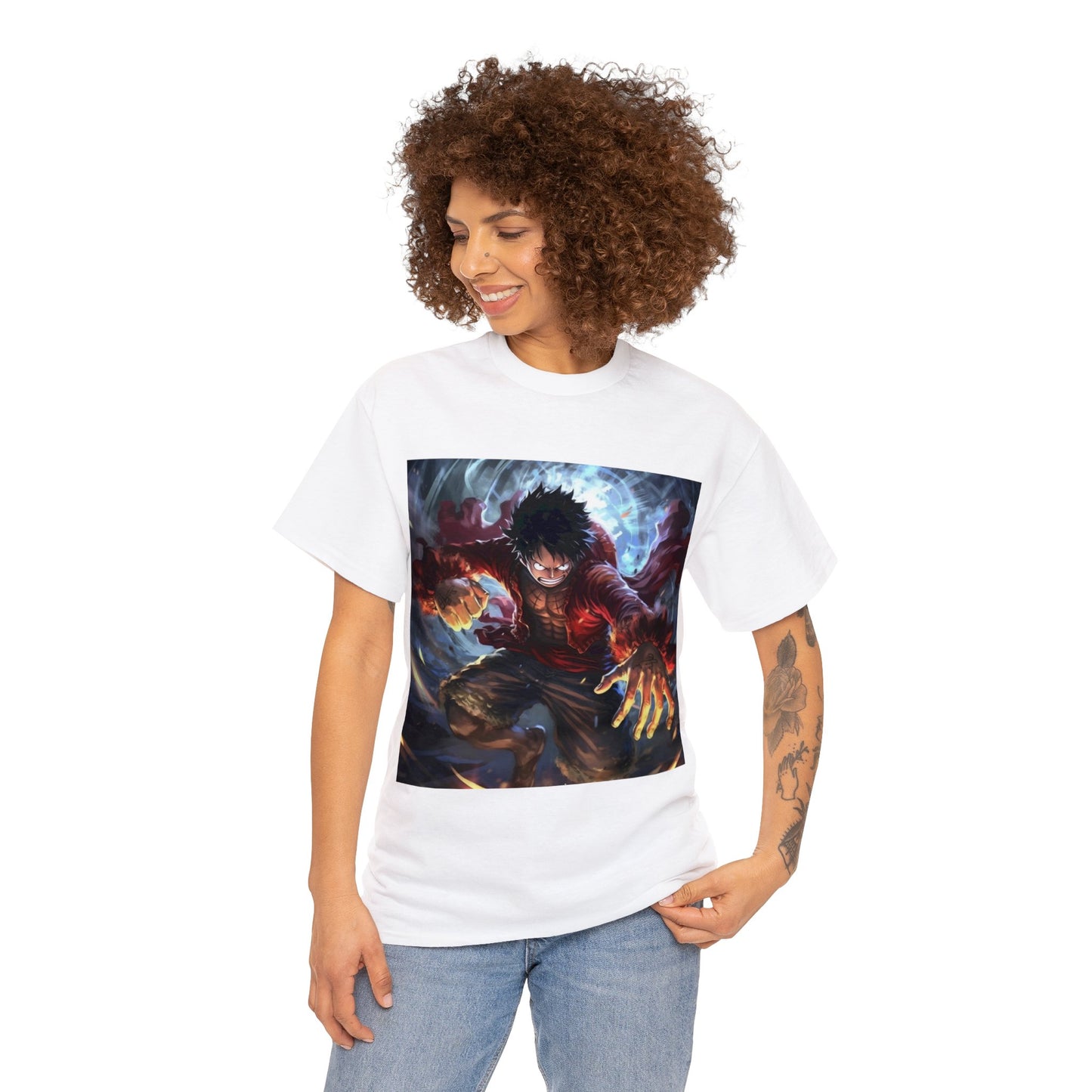 Anime Inspired Shirt {Unisex Heavy Cotton Tee} {Ai Generated} {EU}