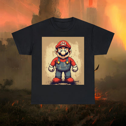 Mario Gamer Inspired Shirt {Unisex Heavy Cotton Tee} {Ai Generated} {EU}