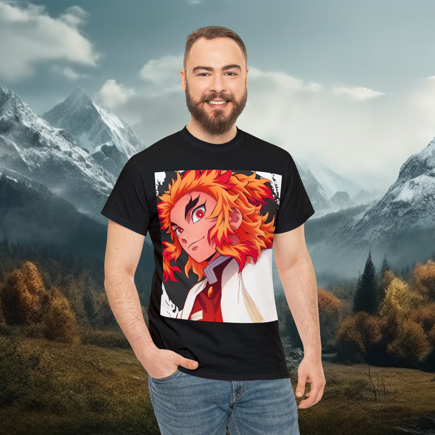 Anime Inspired Shirt {Unisex Heavy Cotton Tee} {Ai Generated} {EU}