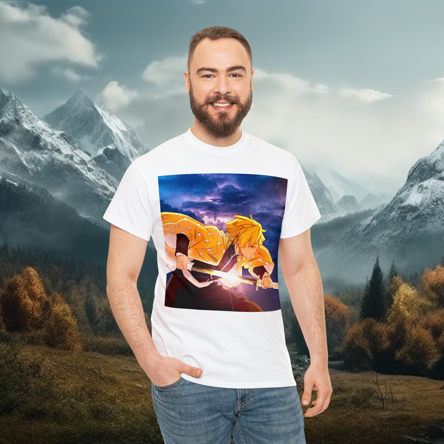 Anime Inspired Shirt {Unisex Heavy Cotton Tee} {Ai Generated} {EU}