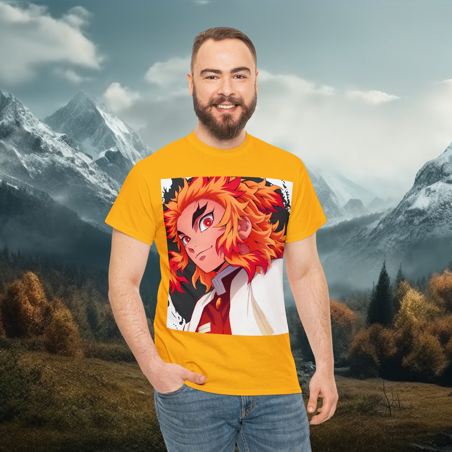 Anime Inspired Shirt {Unisex Heavy Cotton Tee} {Ai Generated} {EU}