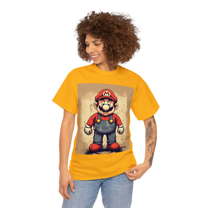 Mario Gamer Inspired Shirt {Unisex Heavy Cotton Tee} {Ai Generated} {EU}