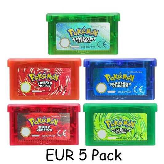 GBA Pokemon Series 32 Bit Video Game Cartridge Console Card - GamingZoneGR